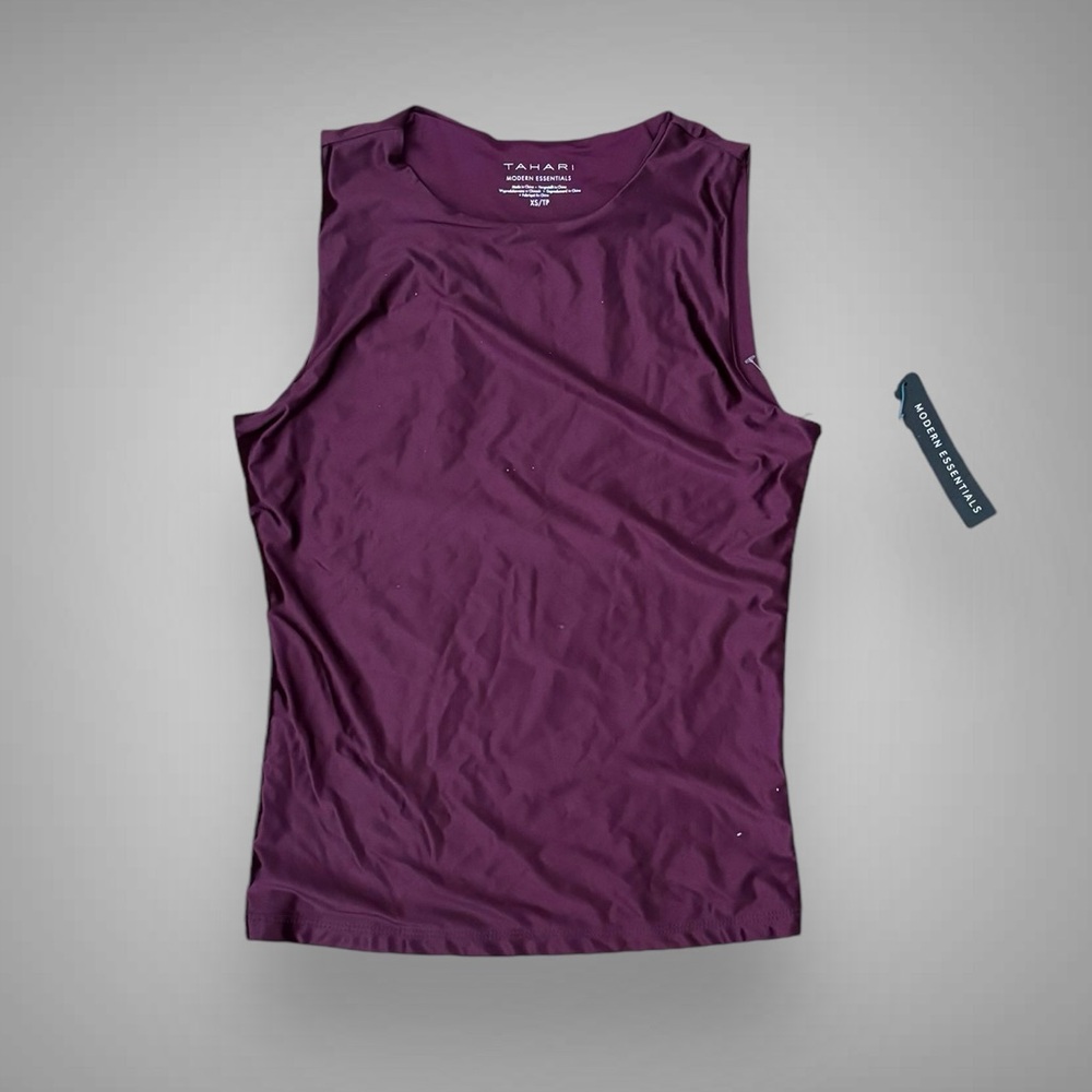 Tahari Nylon/Elastine Purple tank top